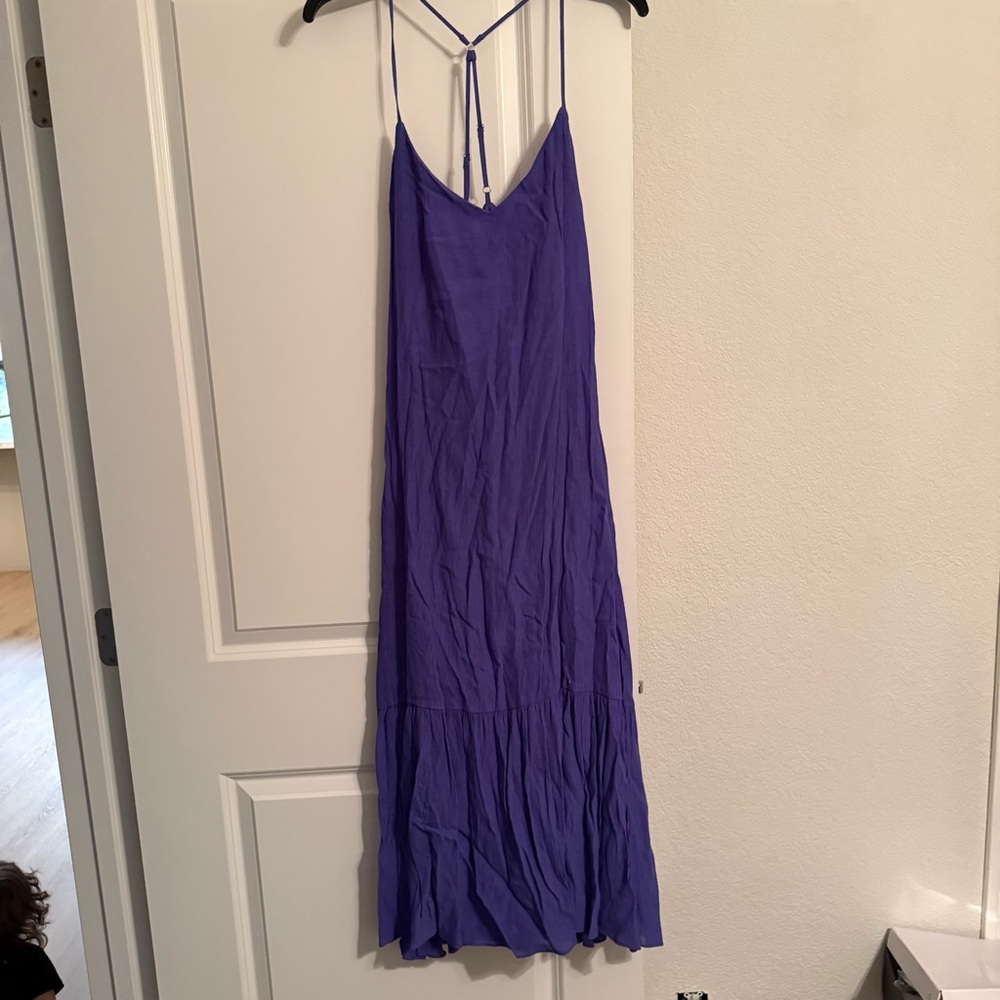 DKNY Vibrant Purple Backless Dress